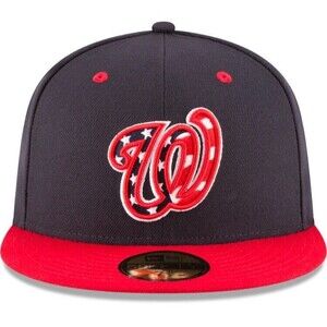 Washington National New Era 59Fifty Low Profile MLB Cap Red White Blue Hat 7 1/2